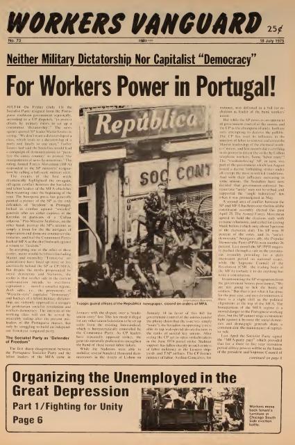 Workers Vanguard no. 73