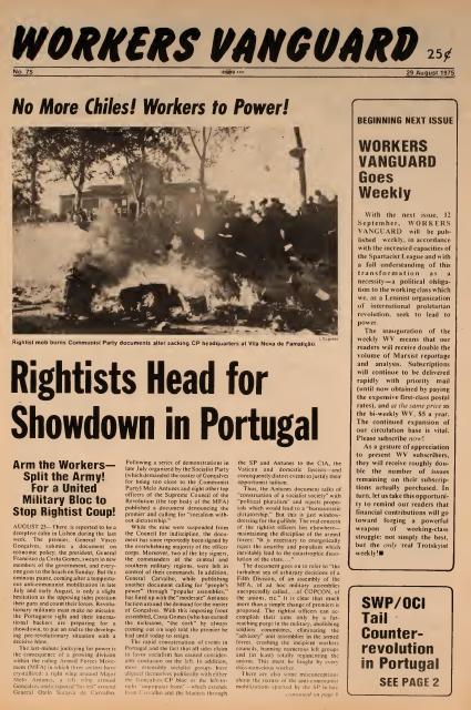 Workers Vanguard no. 75