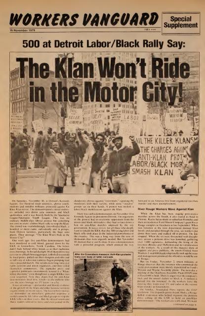 Workers Vanguard supplement - 16 November 1979