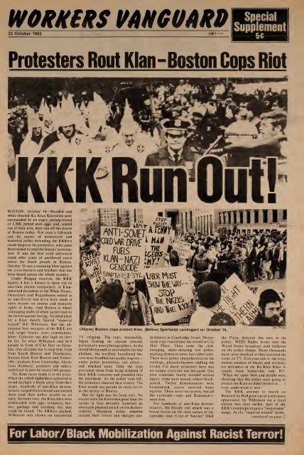 Workers Vanguard supplement - 22 October 1982