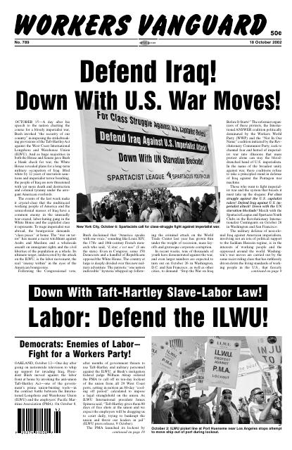 Workers Vanguard no. 789