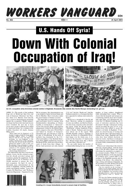 Workers Vanguard no. 802