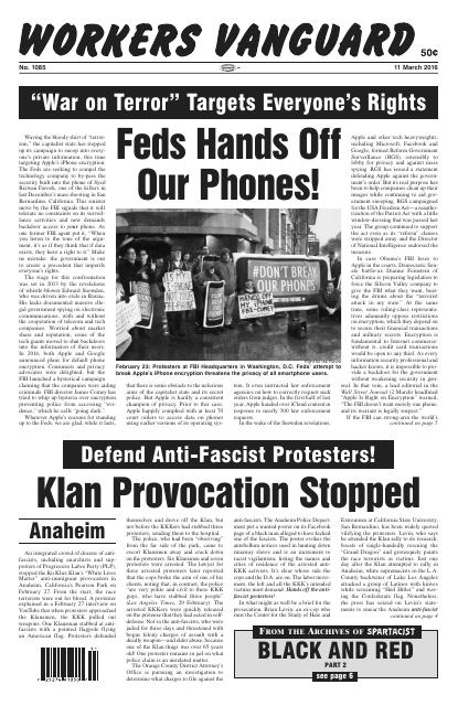 Workers Vanguard no. 1085